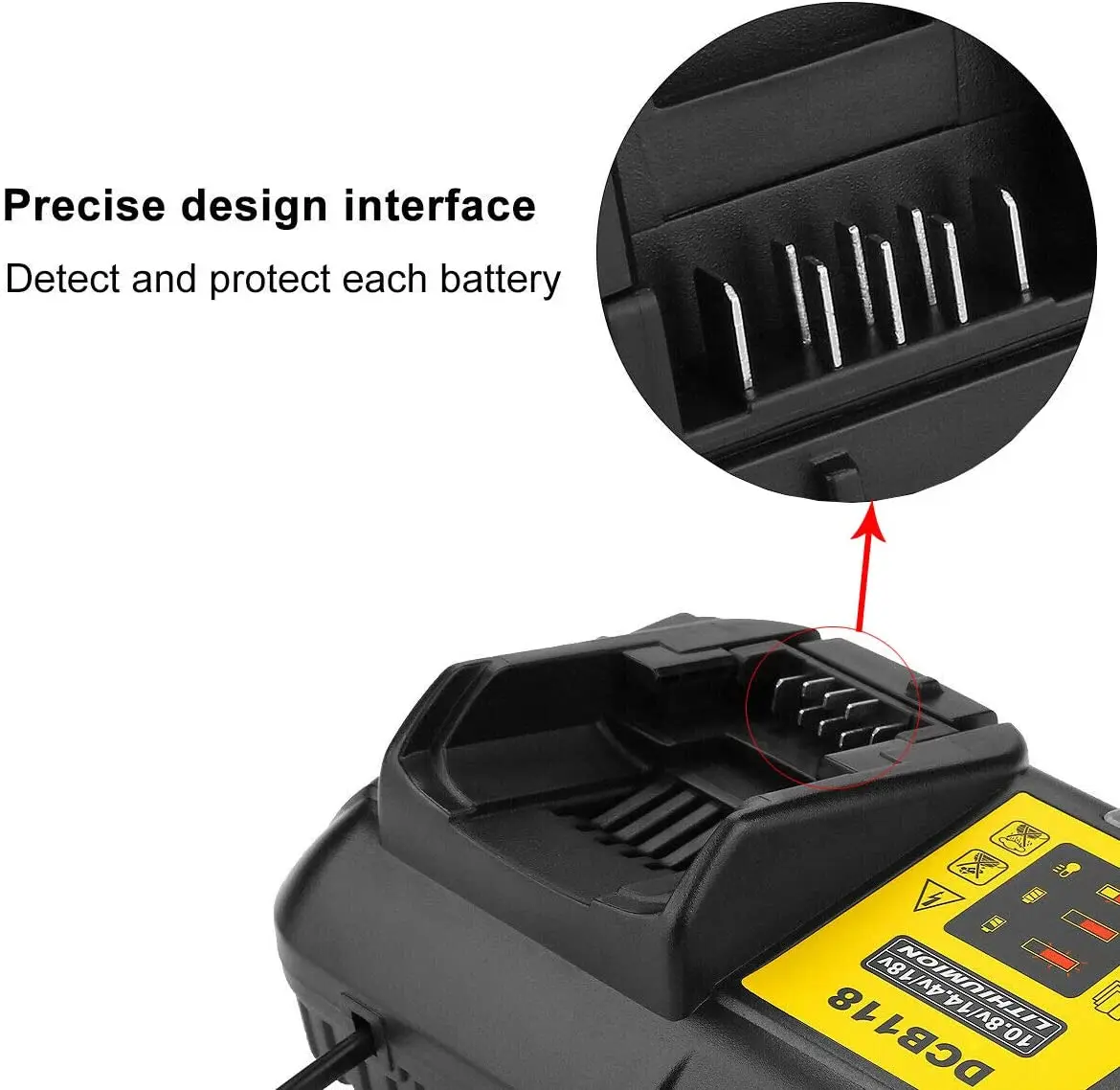 Per Dewalt Li-Ion Battery Charger 10V 12V 14.4V 18V 4.5A Per DCD710 DCF610 DCS310 DCF88 DCG412L2 DCB112/118