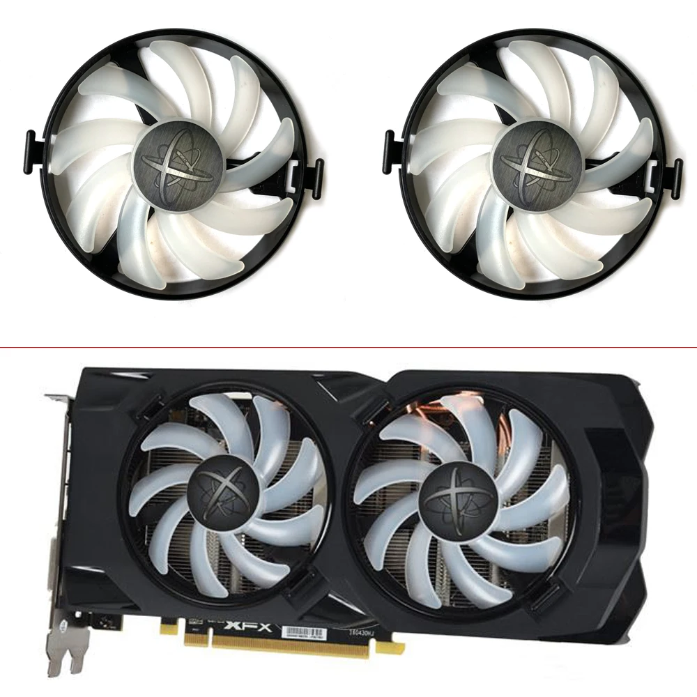 Original FDC10U12S9-C RX470 GPU Fan For  XFX AMD Radeon RX 470 480 580 RX580 RX480 RX470 EDITION Crimson Graphics Card Cooling