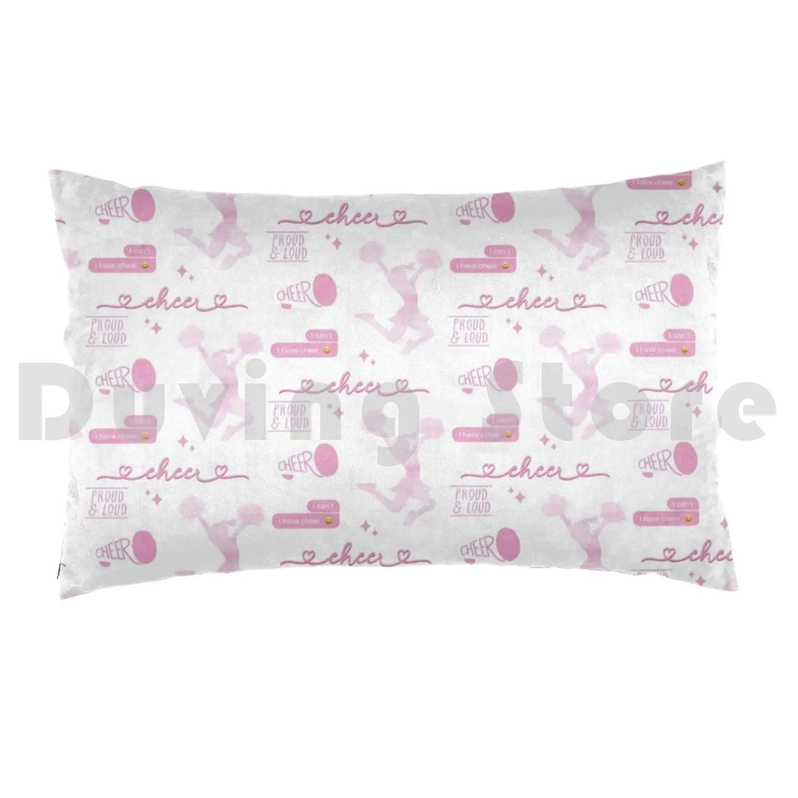 Pink Watercolor Cheer Cheerleading Pack Pillow Case Printed 50x75 Aesthetic Light Pale Pink Pastel Cheer