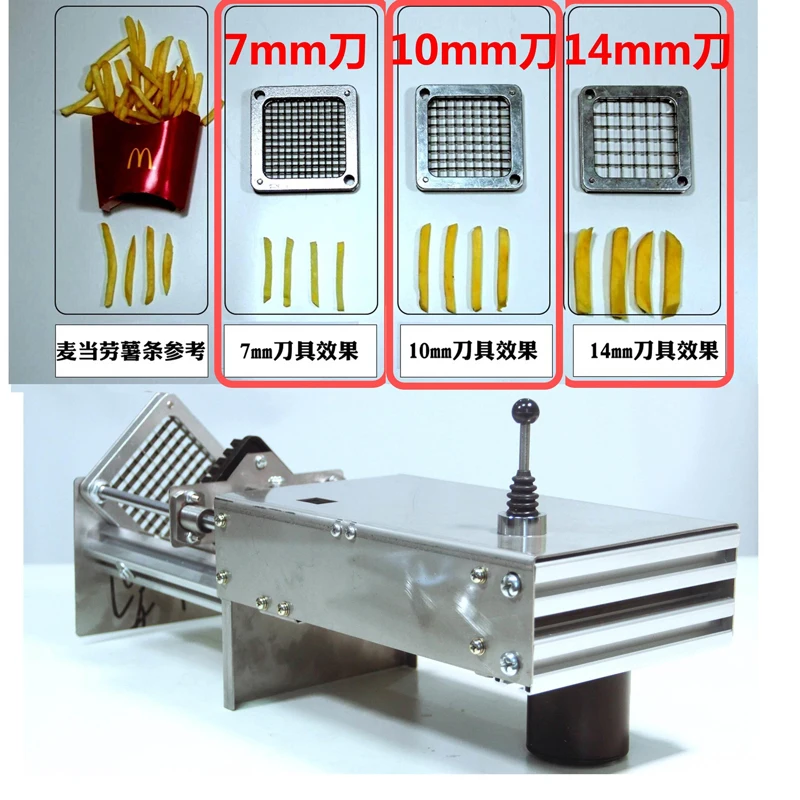 French Fries Cutter Potato Chip Carrot Cutter Slicer Stainless Steel Vegetable Fruit Shredding Machine Electric potato cutter