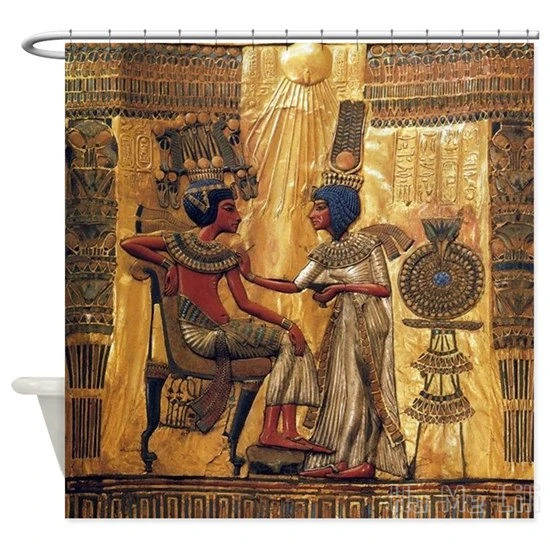 Egyptian Culture Shower Curtain Waterproof Fabric Bathroom Partition Accessories