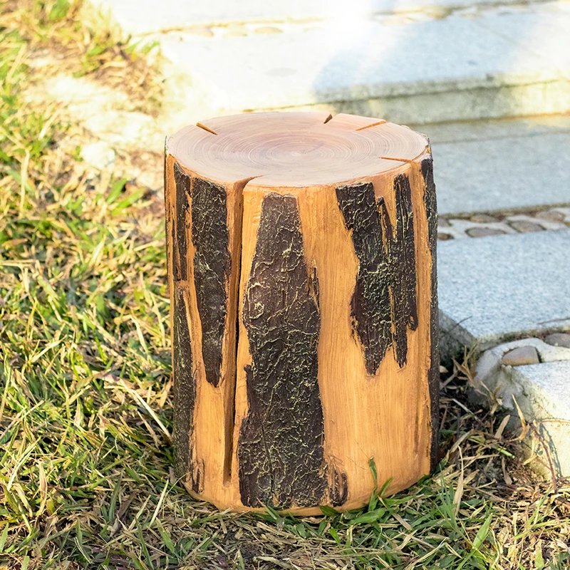 Popular Crack Log Lawn Light Outdoor Simulation Stump Lamp Villa Backyard Garden Landscape Lighting  Park Luminous