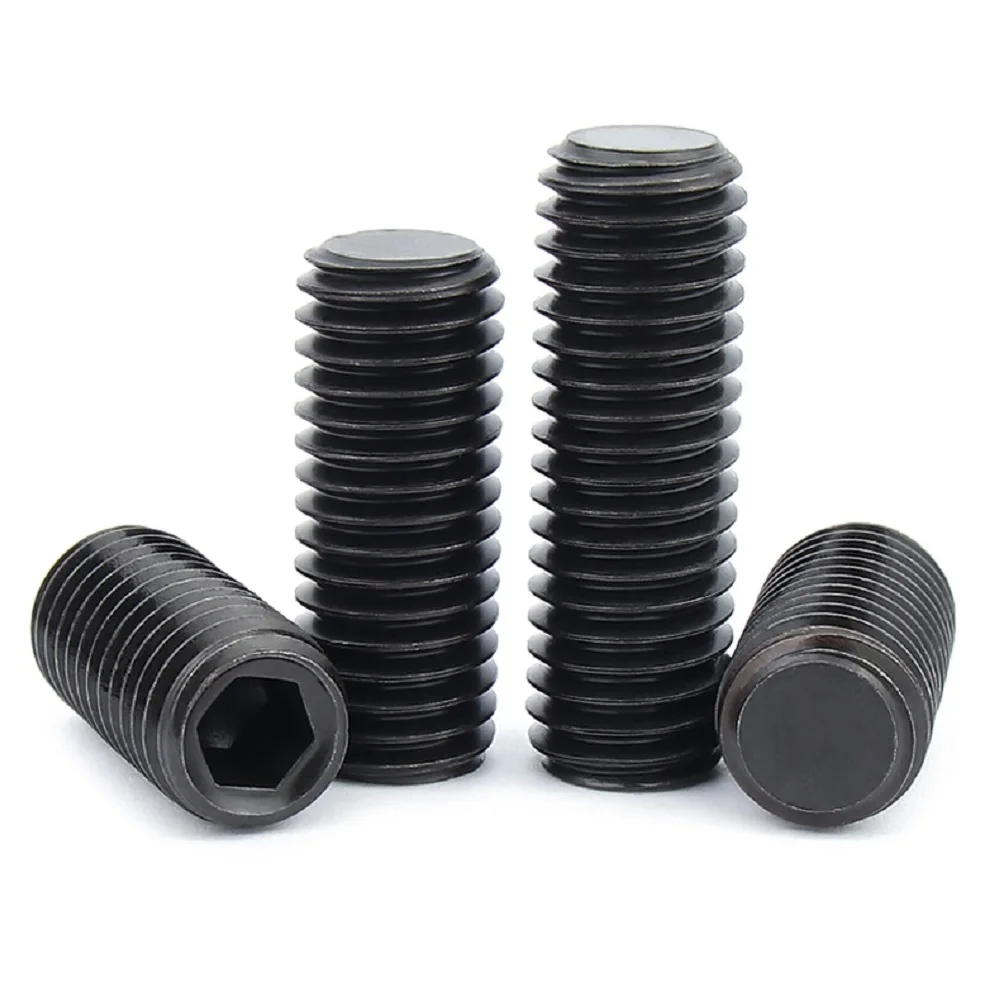 5-50pcs M2 M2.5 M3 M4 M5 DIN913 304 Stainless Steel Allen Head Hex Hexagon Socket Flat Point Set Screw End Grub Headless Bolt