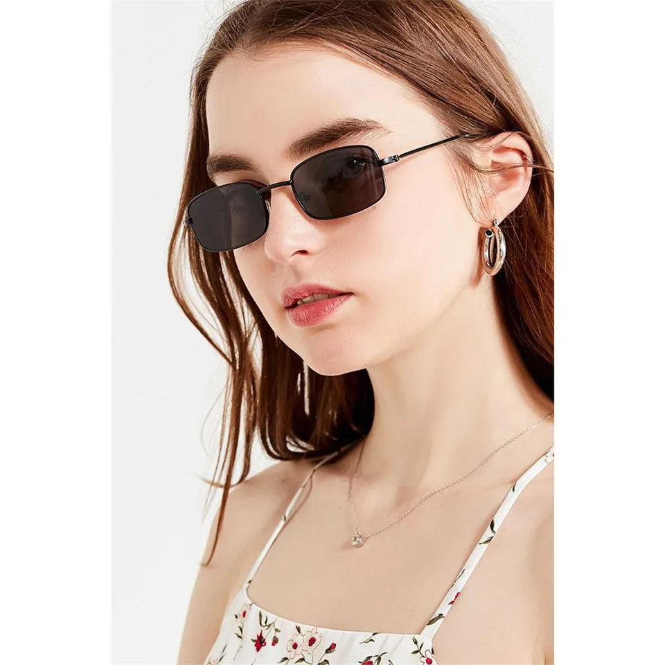 1PCs Vintage Retro Shades Rectangle Sunglasses UV400 Small  display picture 1