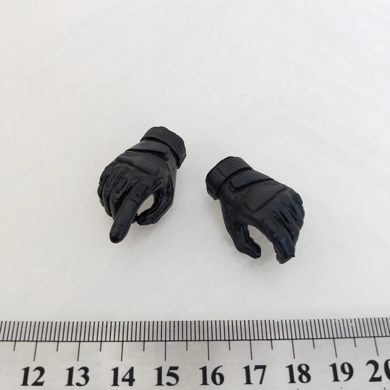 1/6 Scale Black Gloved Hand Tactical Gloved Hand Model for 12 Inch Action Figure Body Accessory Scene Shooting