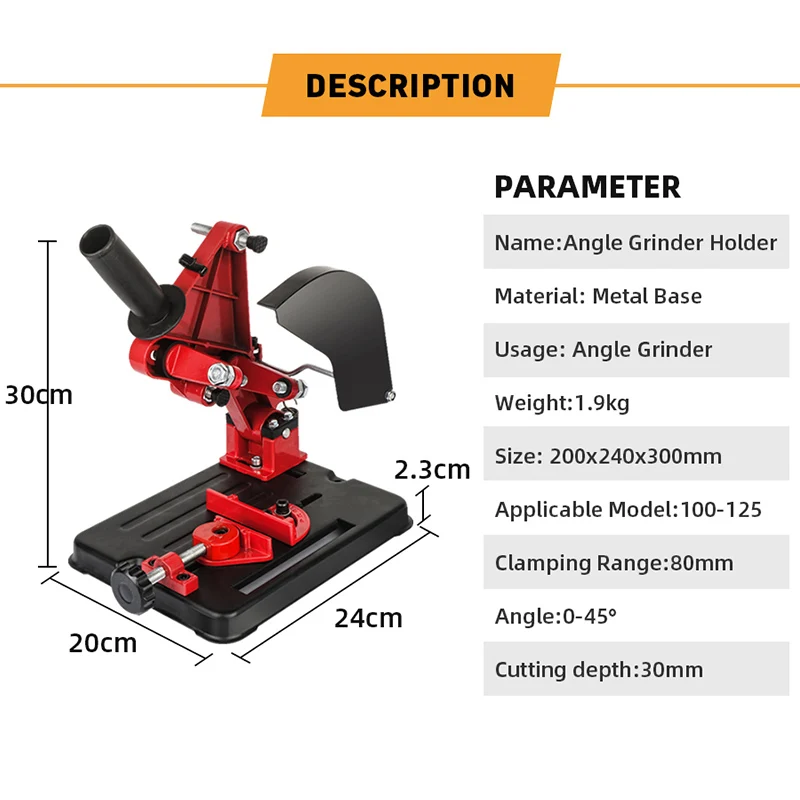 Two Style Universal Grinder Accessories Angle Grinder Holder Woodworking Tool DIY Cut Stand Grinder Support Dremel Power Tools