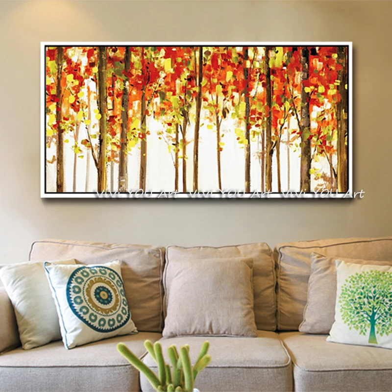 

Home Decor large size Canvas Paintings hand painted flower tree Oil Painting artwork picture Wall Art Pictures for Living Room