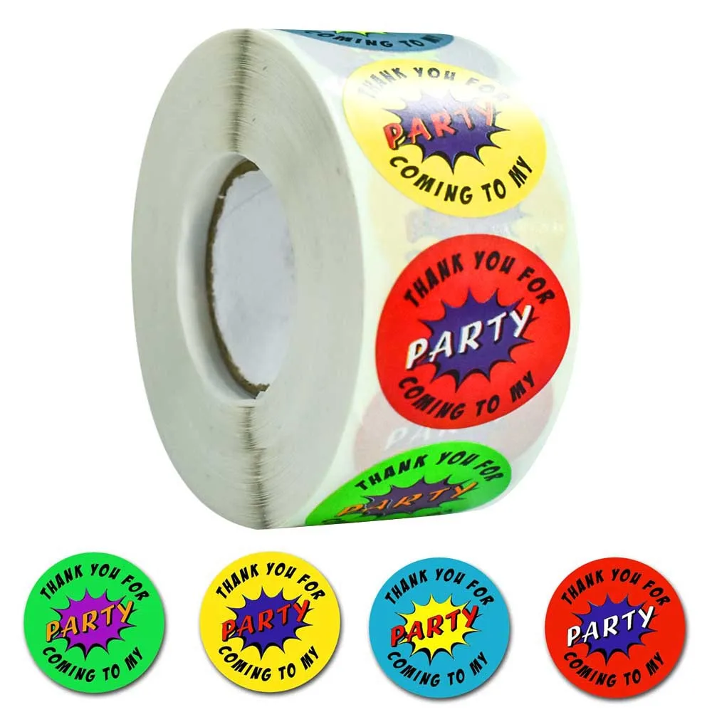 per roll Thank you for coming to my party Stickers, 25MM Wedding Anniversary Birthday Party Communion Label Seals Sticker