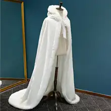 Winter Bridal Faux Fur Cape #3