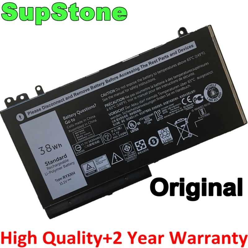 

SupStone 38Wh RYXXH 79VRK WYJC2 Laptop Battery For Dell Latitude E5250,E5450,E5550,E5270,E5470 11-3150,11-3160,11-3550