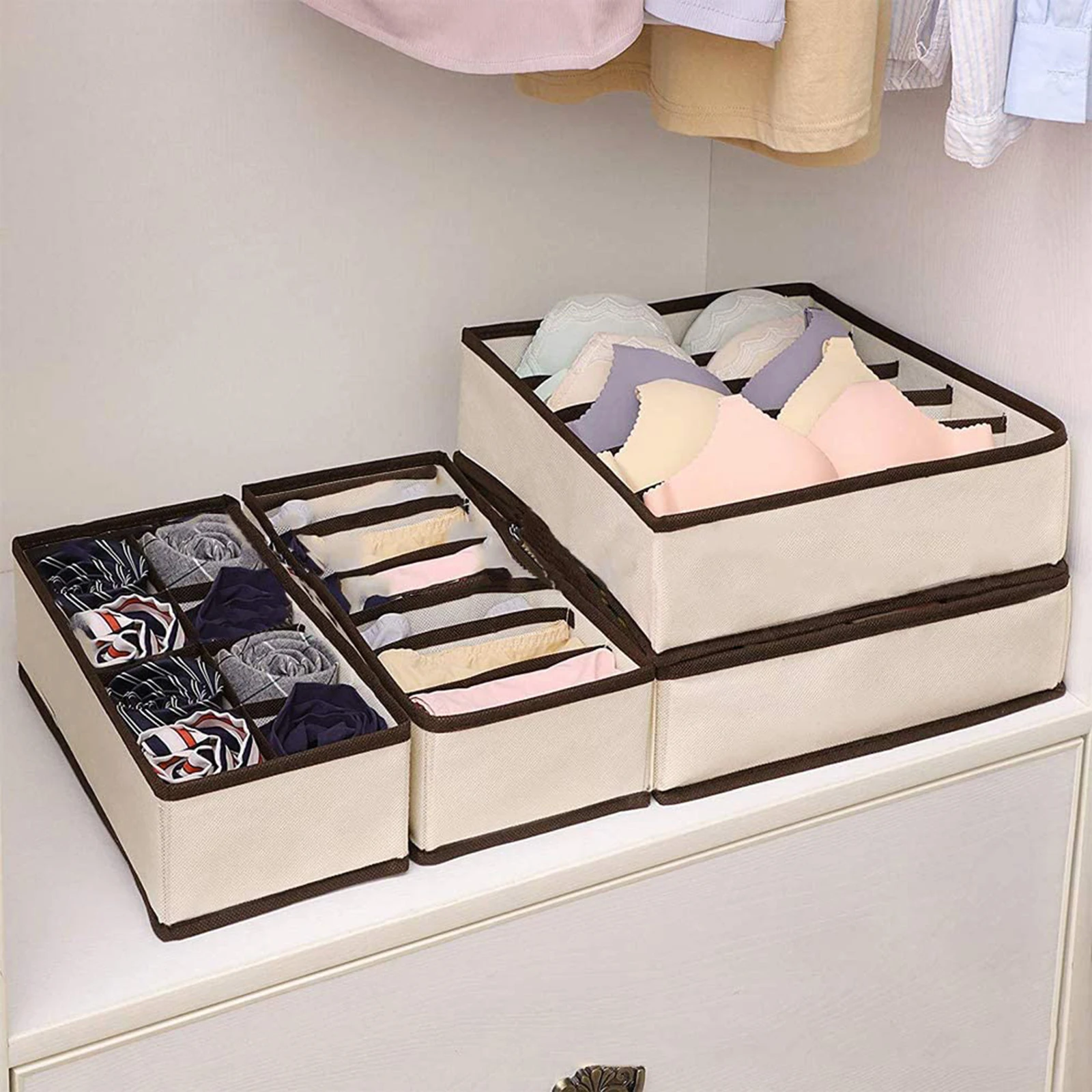 Underwear Bra Organizer Multi-size Foldable Storage Boxes Closet Drawer Divider Clothes Socks Box Organizer Home Organization