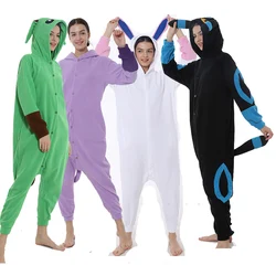 Women Kigurumi Pajamas Adults Onesie Umbreon Cosplay Costume Eevee Homewear Cartoon Sleepwear Christmas One-Piece Pijama Onsie