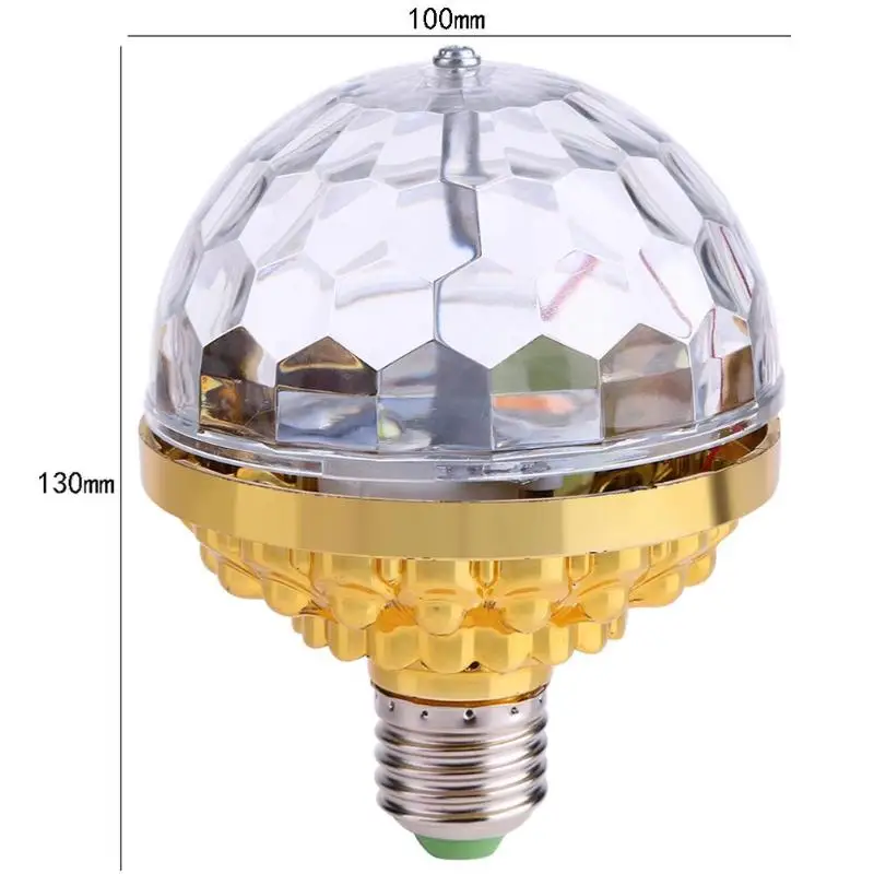 Bombilla LED E27 giratoria de cristal para escenario, lámpara de efecto de bola mágica RGB para discoteca, decoración de fiesta en casa, Bar, Club, DJ, 1 unidad