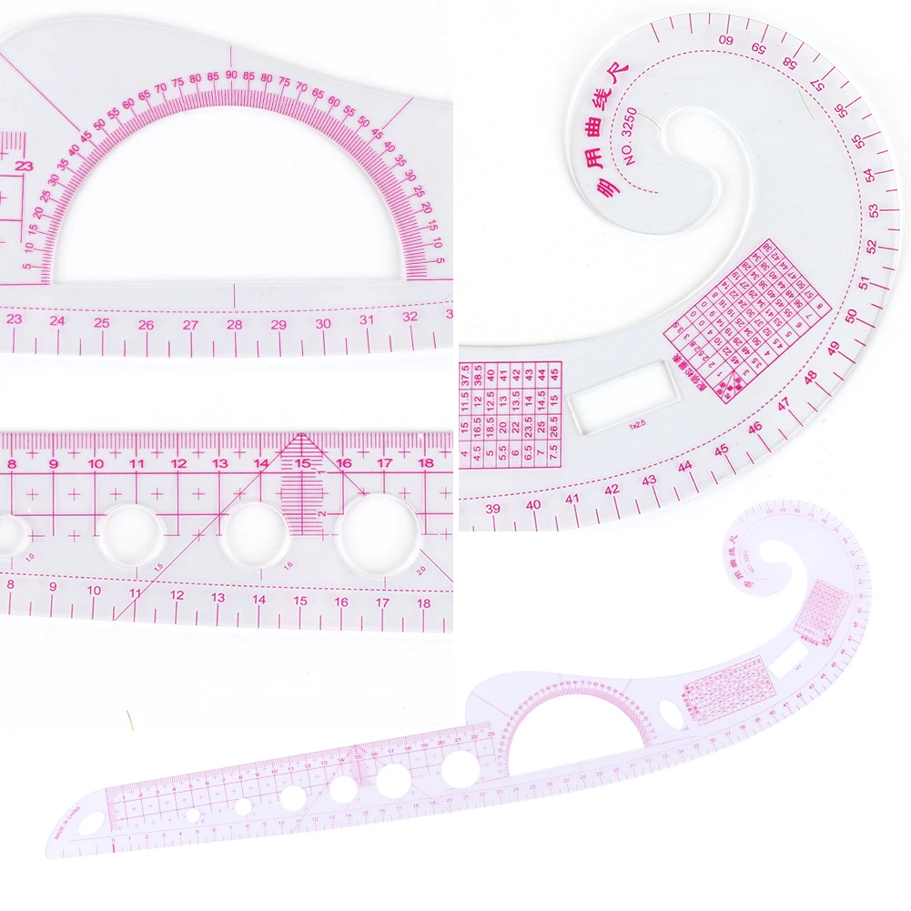 Sewing Tools Soft Curve Measure Tailor Ruler Plastic Comma Shaped Portable Measure Accurately Tools Ruler for Clothing