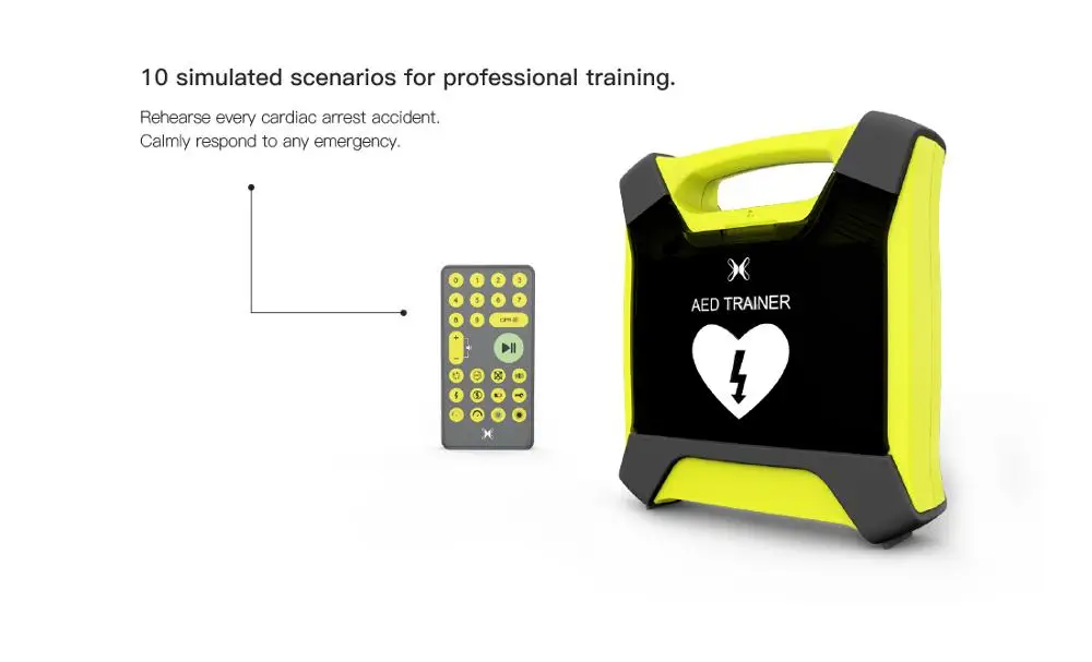 AED Trainer With CPR Feedback Built-in 4 languages with CPR Wristband 4 languages English Chinese Spain French