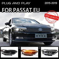 Head Lamp For VW Passat B8 Europe 2015-2019 passat B8.5 LED Headlights  Fog Lights Day Running Light DRL Tuning Cars Accessories