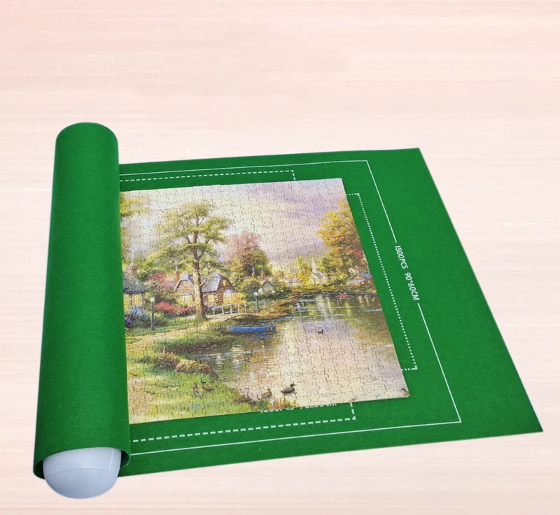 Puzzle Mat Jigsaw Roll tappetino in feltro tappetino da gioco Puzzle coperta per fino a 3000 pezzi accessori per Puzzle borsa da viaggio portatile