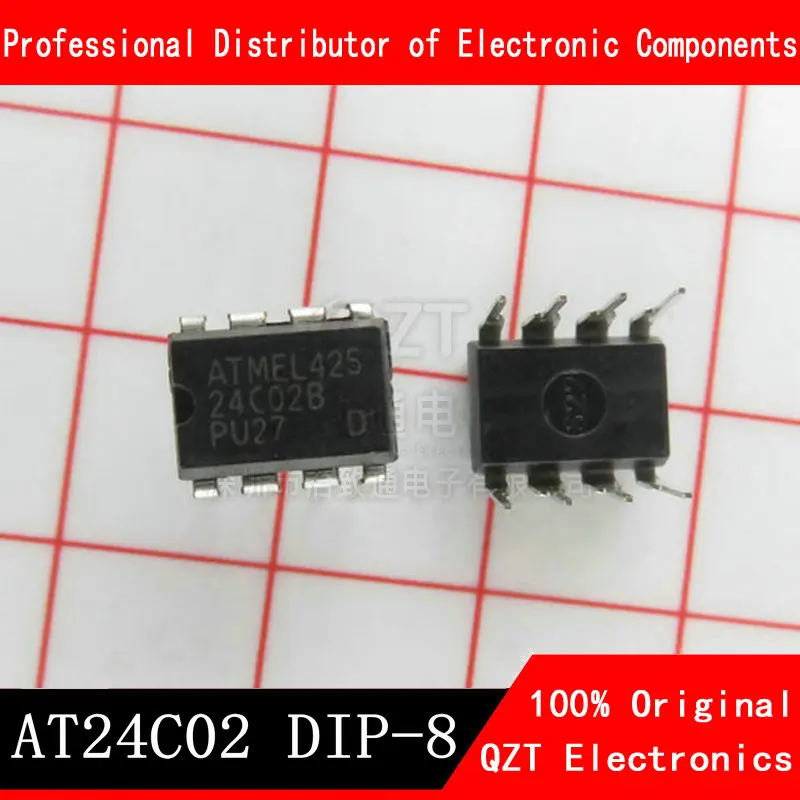 

10PCS AT24C02 24C02N DIP8 24C02BN 24C02 DIP-8 New and Original IC Chipset