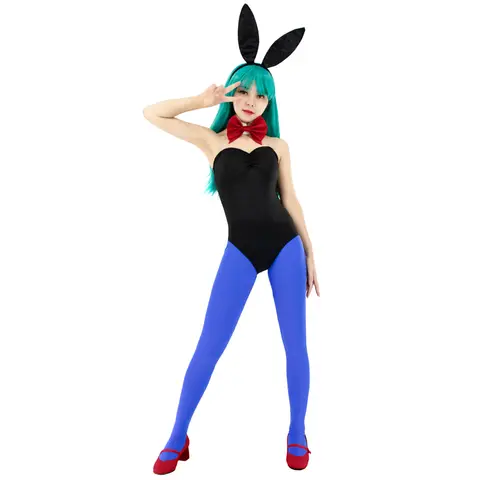 Anime Bulma Bunny Girl Cosplay Costume body Uniform Set donna Halloween Carnival Party Costume Sexy