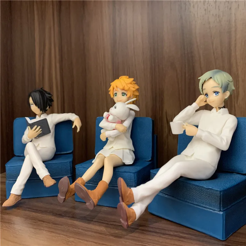 Emma Norman Ray Figure Model Sitting Sofa Scene Ver. The Promised Neverland PVC Action Anime Collect Model Toy Gift 3 Styles