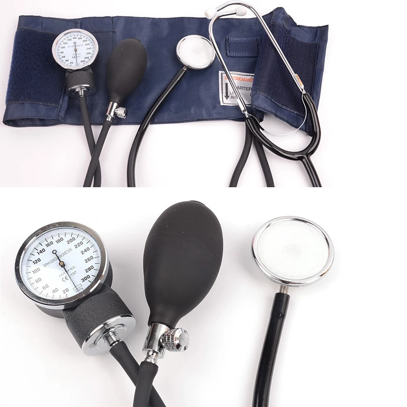 

Manual Aneroid Sphygmomanometer Blood Pressure Monitor Meter Tonometer Cuff Measure Device With Stethoscope Home Medical