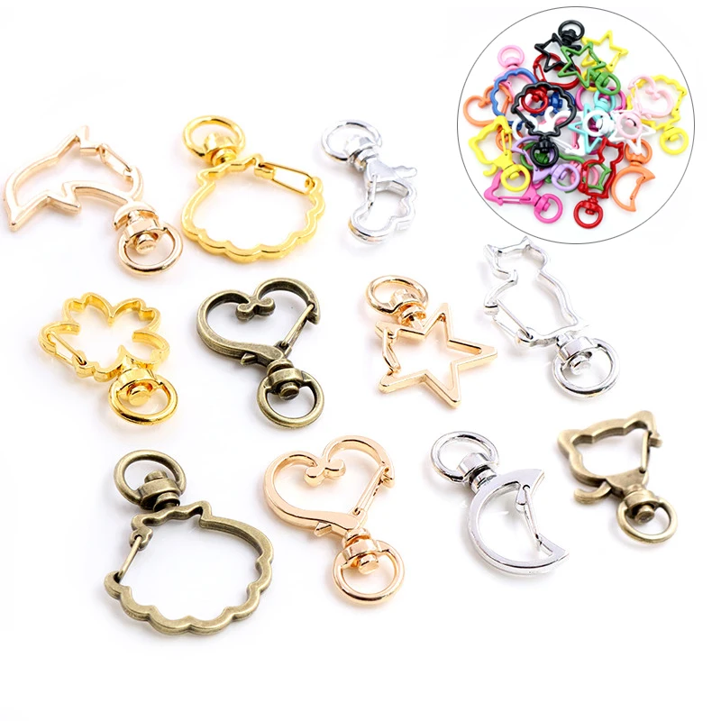 10pcs/lot Snap Hook Trigger Clips Buckles For Keychain Lobster Lobster Clasp Hooks for Necklace Key Ring ClaspDIY Making