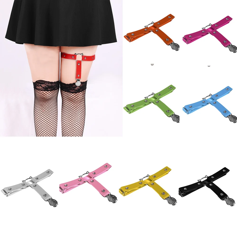 Erotic Stockings Harness Belt Women Sexy Elastic Garter Leg Skull Decoration Lady Lingerie Bondage Garters Femme Night Club Gift