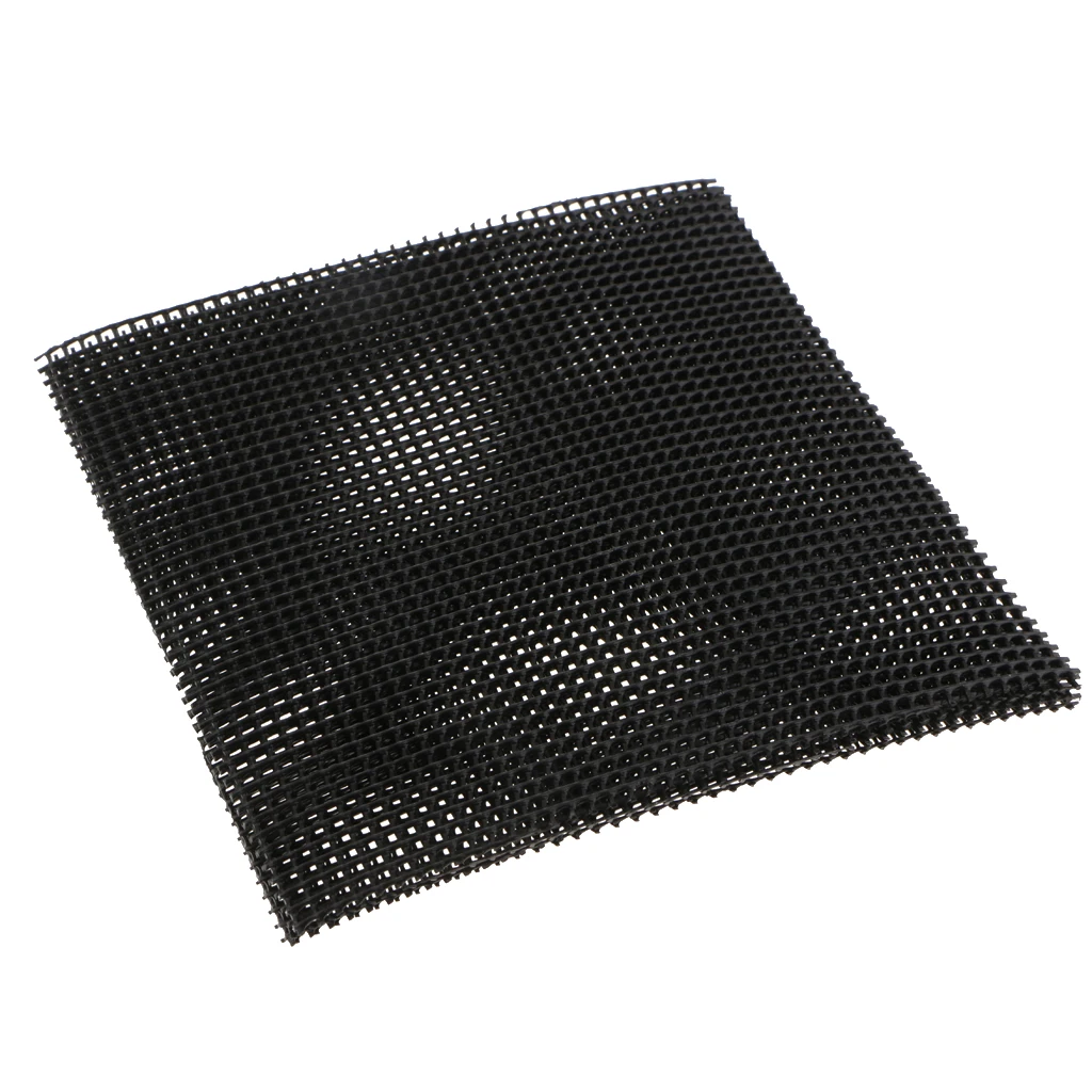 5pcs Black Plastic Drainage Mesh Sheet Bonsai Flowerpot Bottom Net Size 15x15cm