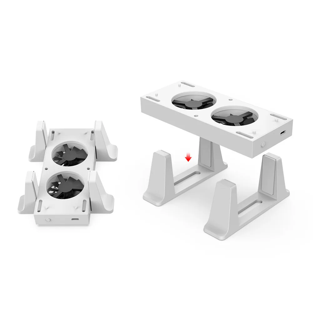 Xbox 시리즈 S 게임 콘솔 홀더용 수직 스탠드, 냉각 팬 2 개, 3 단 쿨러, USB 포트 2 개, 신제품