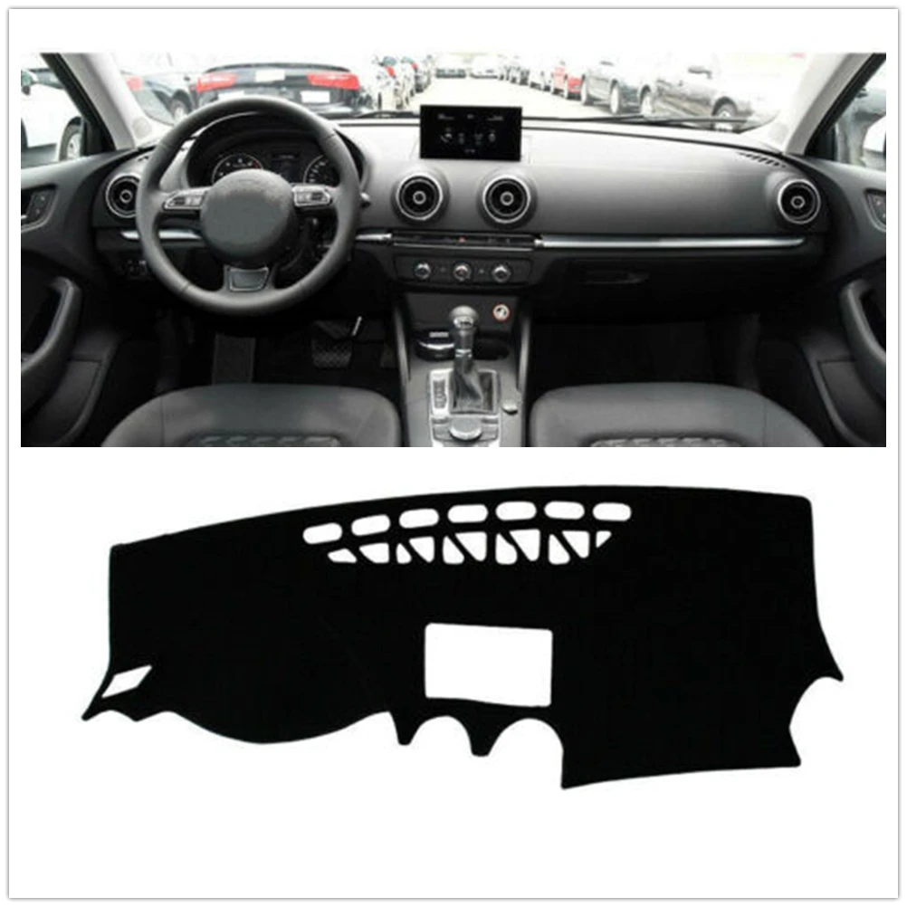 

Front Dashboard Cover Carpet For Audi A3 2014-2017 Black Car Dash Board Heat Proof Mat Dashmat Sun Shield Pad Shade Strip Trim