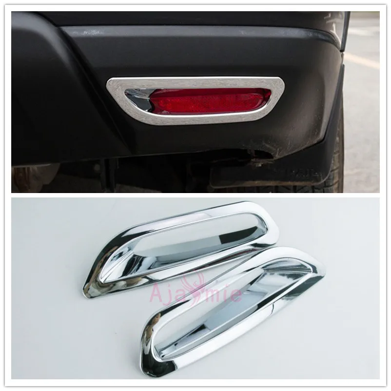 

Rear Break Fog Lamp Cover Trim Light Overlay Frame Garinsh Chrome Car Styling 2014 2015 2016 For Nissan X-trail Accessories