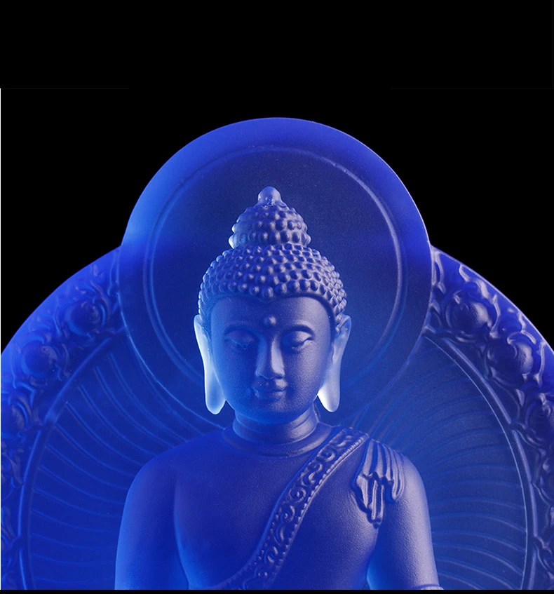 Bouddha de Protection Spirituelle Efficace pour la Famille, Sept Gestes Différents, Glaçure Colorée Intense, 7 Couleurs