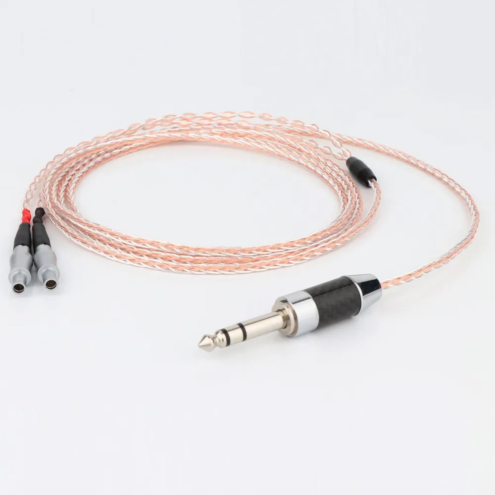 

Preffair 6.35mm Plug Carbon Fiber 8 Core Silver Plated OCC Earphone Cable for HD800 HD800s HD820s HD820 Dharma D1000