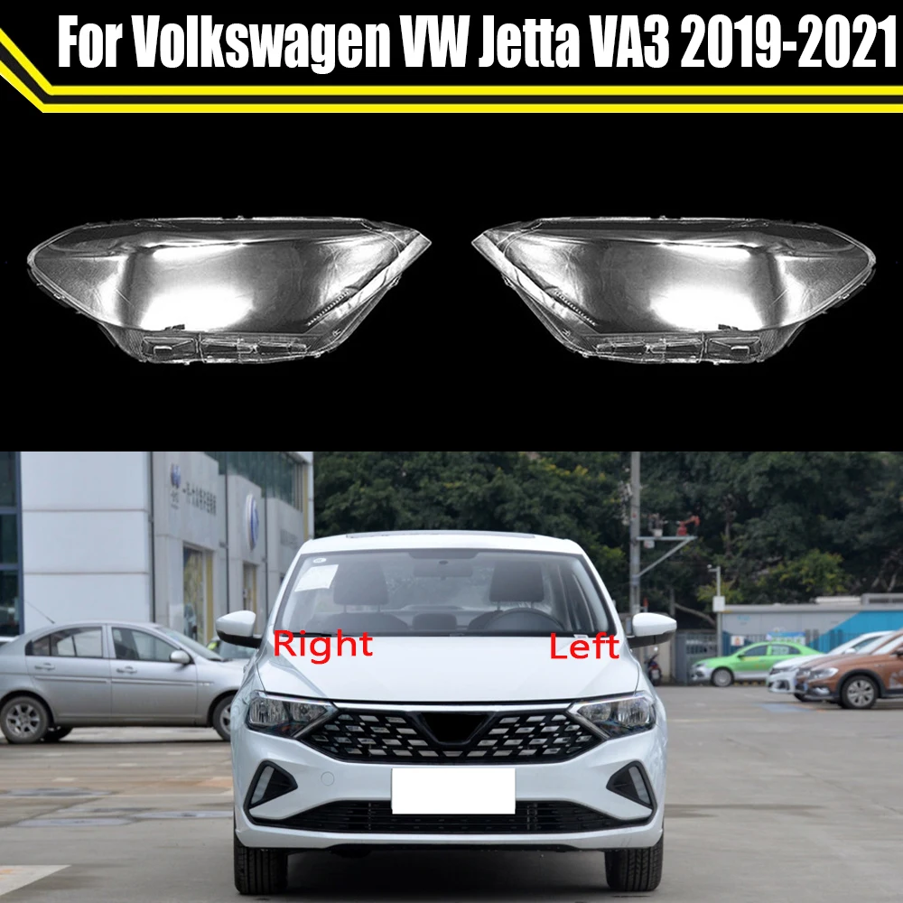 

For Volkswagen VW Jetta VA3 2019 2020 2021Car Headlamp Transparent Cover Lampshade Headlight Shell Cover Lens Glass Light Caps