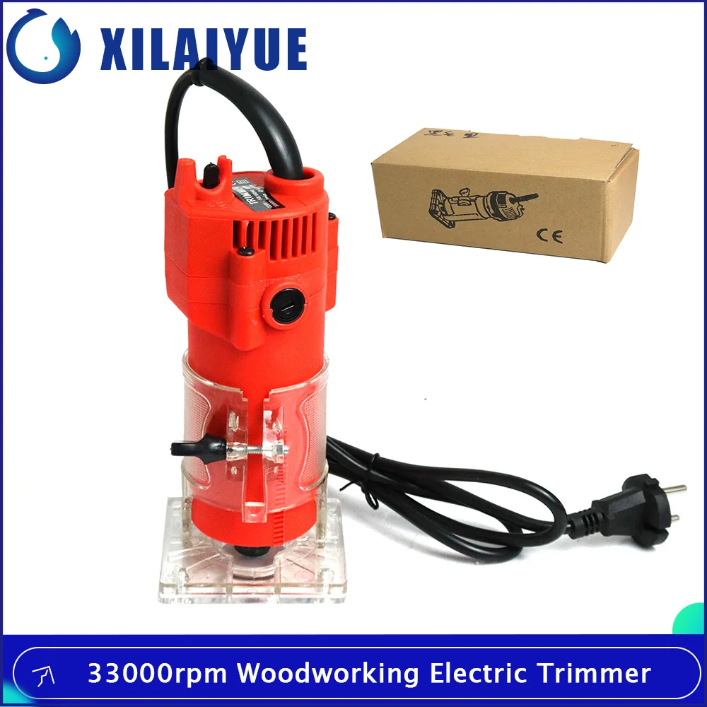 

33000rpm Woodworking Electric Trimmer 2300W Wood Milling Engraving Slotting Trimming Machine Hand Carving Machine Wood Router