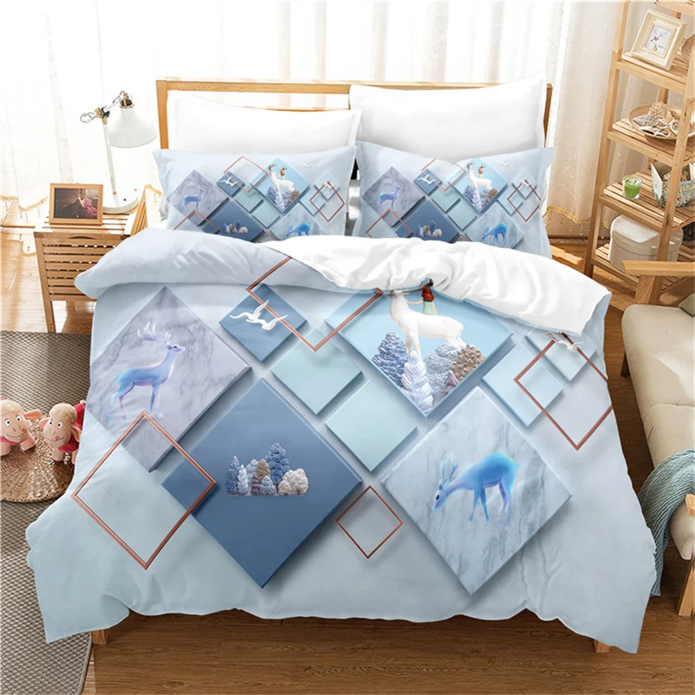 Photo frame 3Pcs Bedding Sets 3D Digital Printing Custom Quilt Duvet Cover Set  Home Queen King Quilt Pillowcase