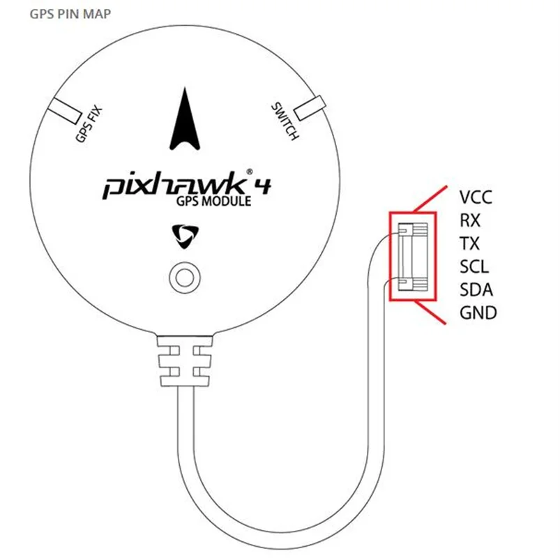 holybro Pixhawk4 2nd GPS module W/JST GH 6 Pin UART & I2C B