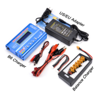 iMAX B6 LCD Screen Digital RC Lipo NiMh Battery Balance Charger Discharger 80W + AC Converter Adapter DC 12V / 5A for RC FPV