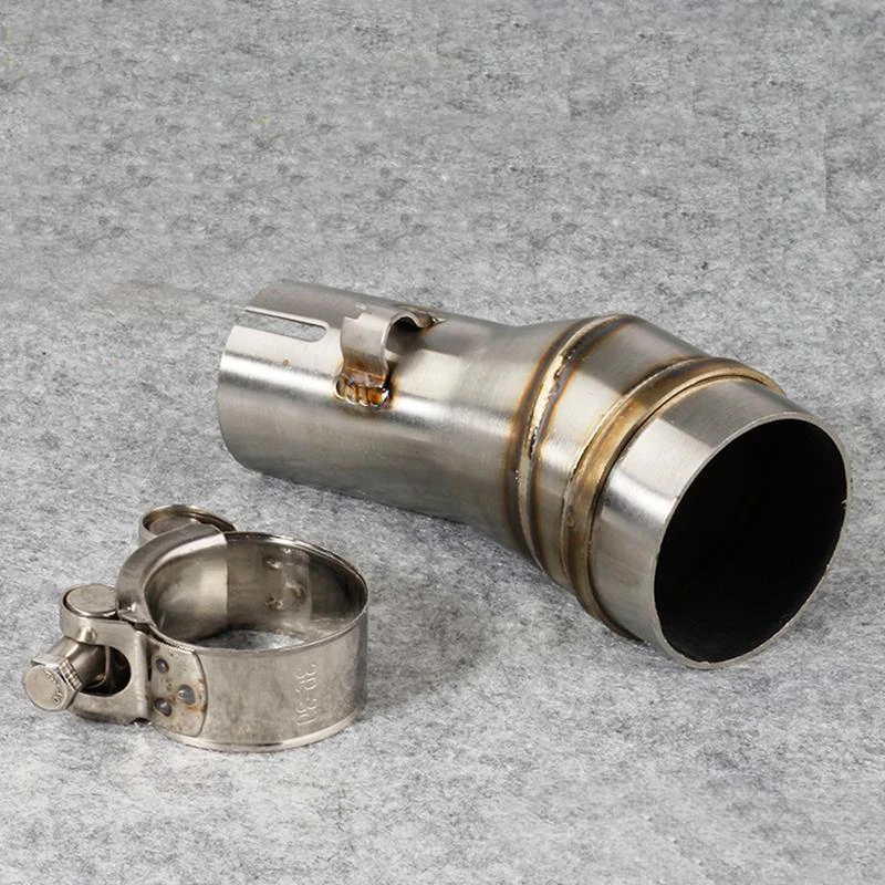 Motorcycle GP Exhaust Muffler Mid Tube Adapter Link Pipe Escape Connecter Middle 51MM Scooter Clamp Motorbike Accessory