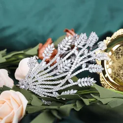 YCDZSWWL INS Style Elegant Full Crystal Goddess Crown Women Zirconia Inlayed Headbands CZ Tiaras for Wedding Dance Party