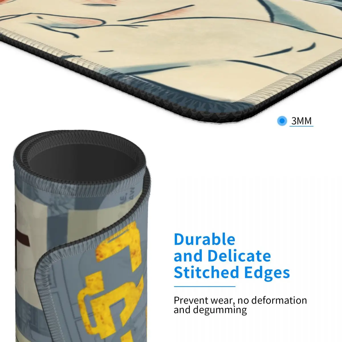 Chainsaw Man Makima แผ่นสแควร์ลื่นยาง Mousepad สำหรับเกมโต๊ะคอมพิวเตอร์ Harajuku Anime Manga Mouse mat