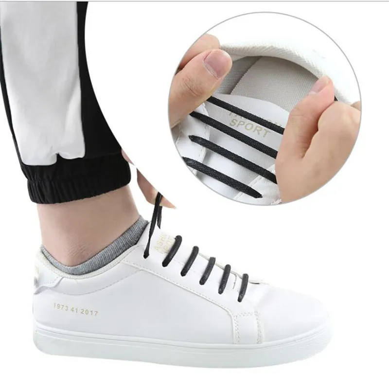 12PCS Silicone Elastic Shoelaces Elastic Shoe Laces Special No Tie Shoelace for Men Women Lacing Rubber Zapatillas