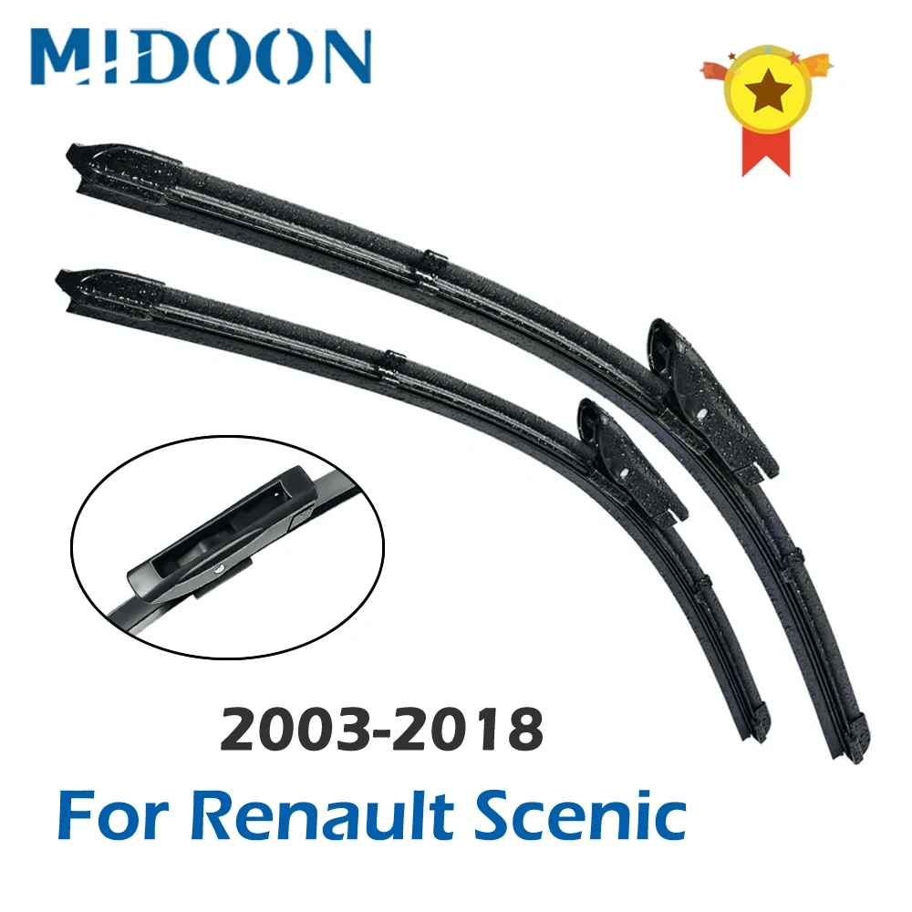 

MIDOON Wiper Blades for Renault Scenic Fit Slider / Bayonet Arms Model Year from 2003 to 2018