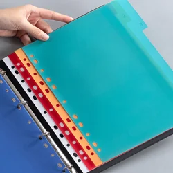 A4 Plastic Binder Index Dividers Classification Paging Separation Color Paper Print 10 Pages File Folder Accessories