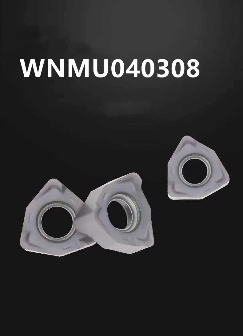 Herramienta de aleación WNMU040308, insertos de fresado de alimentación rápida hexagonal de doble cara, reemplazo de alta calidad APMT1135, WNMU