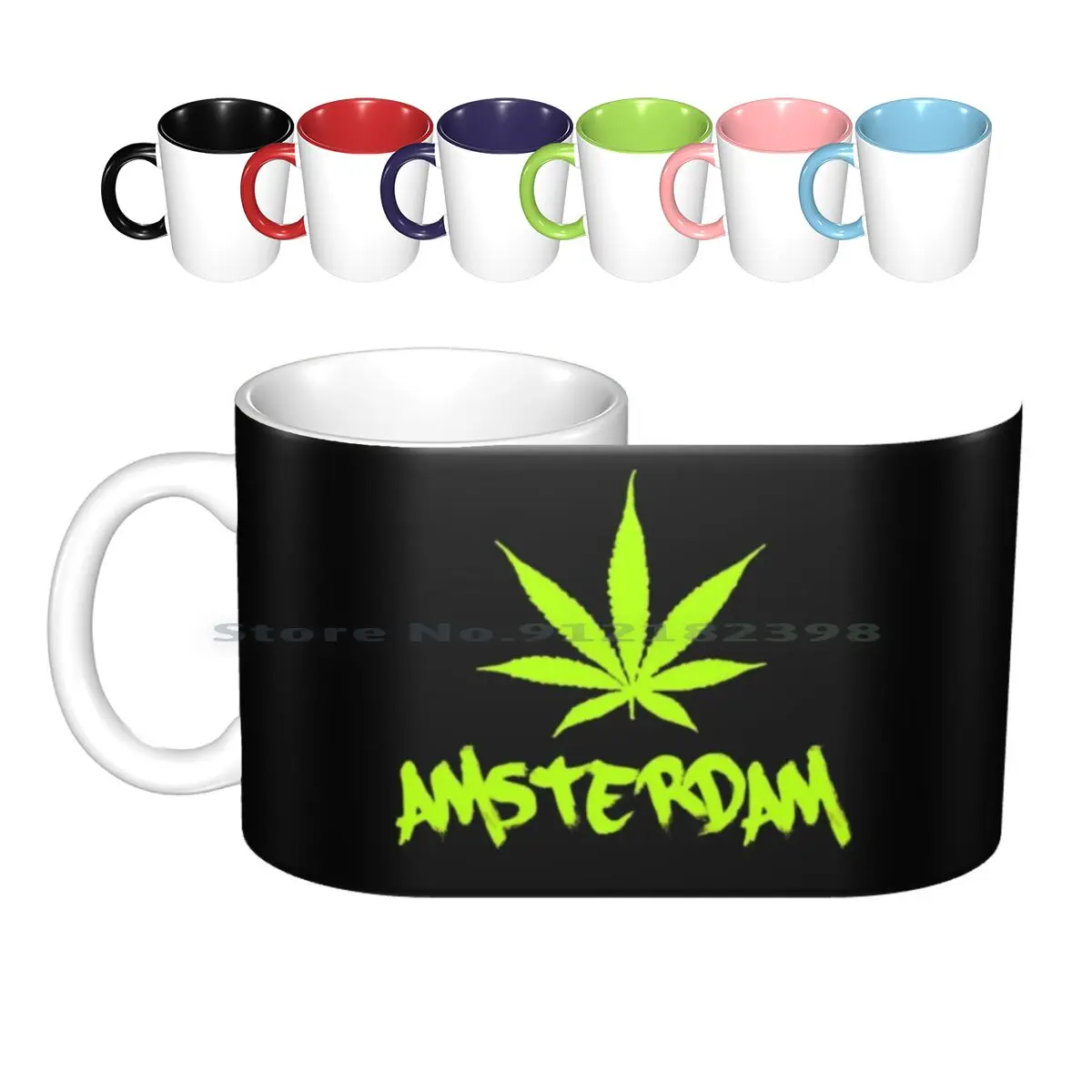 Ceramic Mugs Coffee Cups Milk Tea Mug Holland Weed Netherlands Nederlands Coffee Shop Kush Reggae Rasta Rasta Reggae Music