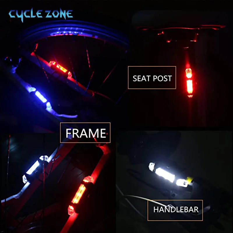 Fanale posteriore per bici fanali posteriori per bicicletta ricaricabili USB la lampada a LED si adatta a qualsiasi accessorio per bici facile da