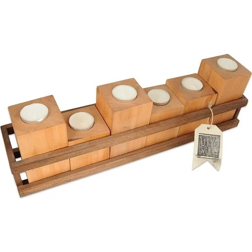 Utyawood Abra Decorative Wooden Candle Holder