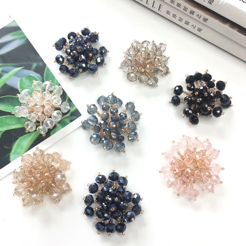 DIY crystal flower akcesoria do ozdabiania włosów ręcznie robione akcesoria biżuteria akcesoria kryształowe ubrania dekoracji