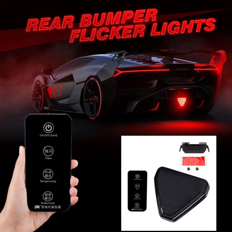 

Автомобильный задний диффузор спойлер светодиодсветодиодный стоп-сигналы бампер крышка Пилотная лампа для BMW для Benz для VW универсальный автомобиль красный белый черный